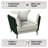 Devkran Upholstered Leather Accent Chair Single-Seater Sofa with Steel Legs-1783384764