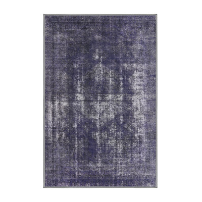 Tapis bleu marine oriental