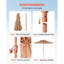 Umbrella 2-Tier Thatched Patio Umbrella 9 Ft For Pool Patio Beach