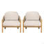 Fauteuil club d'extérieur en bois Grotta