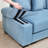 154.6" Oversized L-Shaped Corduroy Upholstered Sectional-982612594