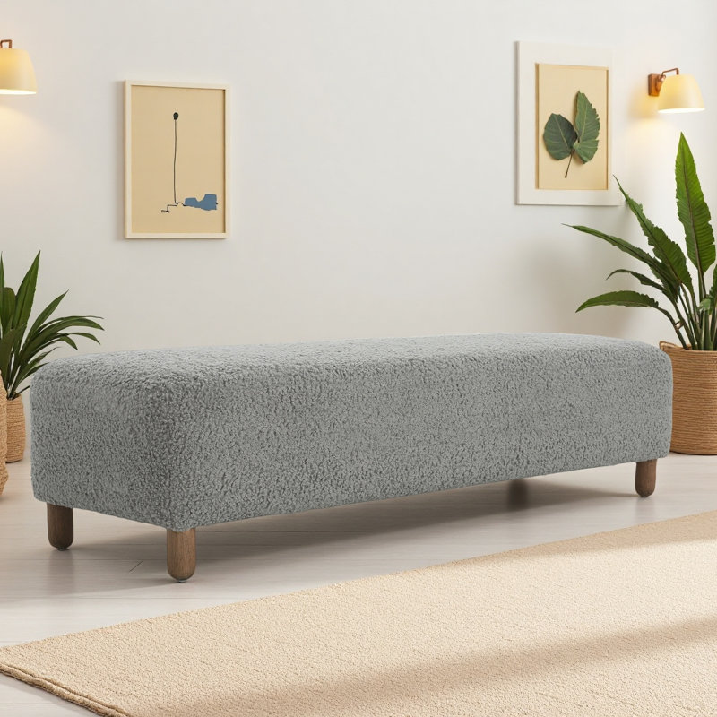 Repose-pieds confortable, Gris
