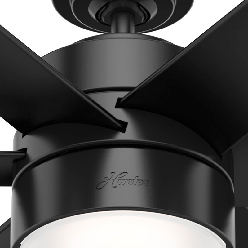 Solaria 72" Matte Black Outdoor Ceiling Fan with LED Light