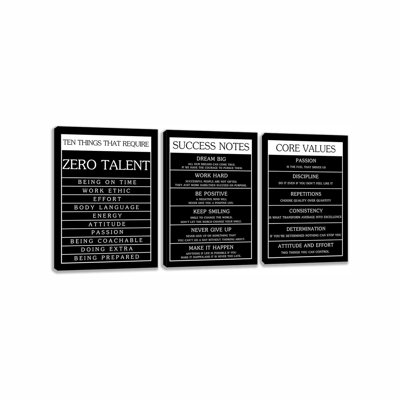 Motivational Wall Decor Paintings Inspirational Office Wall Decor Posters Prints 3 Pieces Bedroom Decor Living Room Office Canvas Picture Wall Painting Home Decoration Framed Artwork