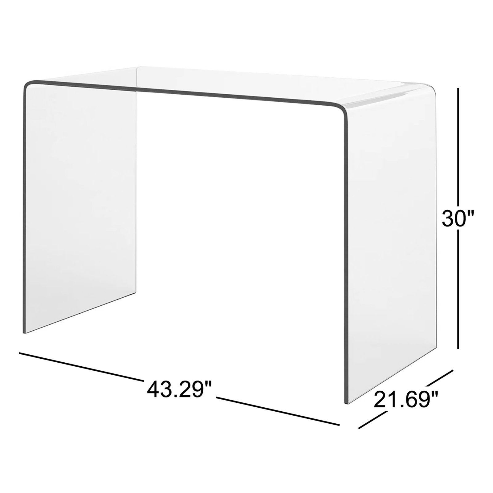 Alberty Writing Desk, Dark Gray, 30" H x 43.29" W x 21.69" D