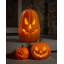 2 Pack 8” LED Lighted Pumpkin Jack-O'-Lantern, Battery Operated Indoor/Outdoor Halloween Decoration with 8-Hour Daily Timer
