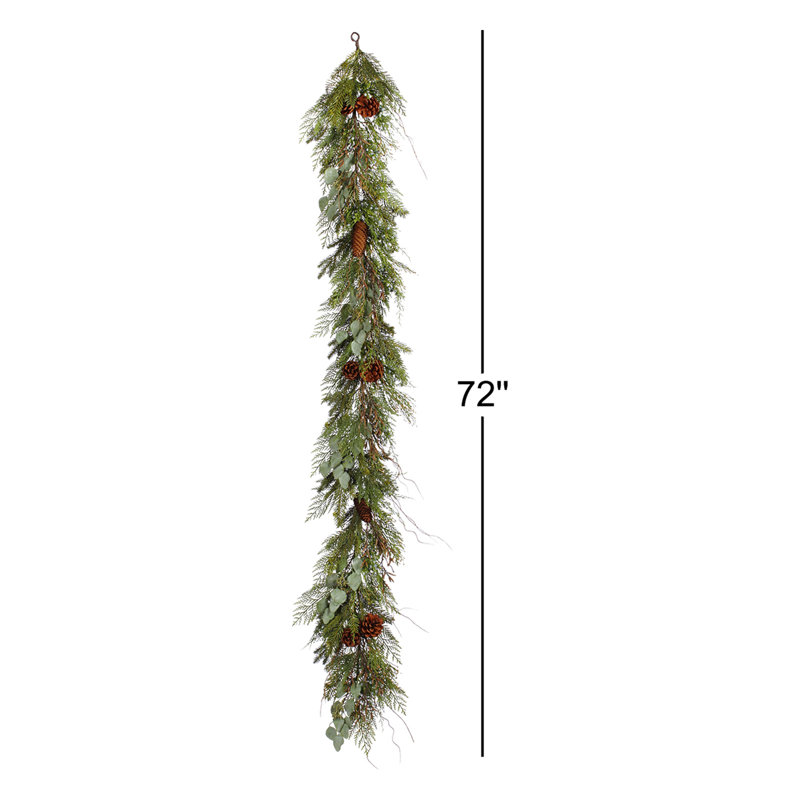 Adame 72'' in. Faux Pinecone Garland