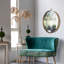 24 po x 28 po, miroir rond doré, miroir circulaire avec cadre en fer pour le couloir du vestibule de la chambre à coucher du salon