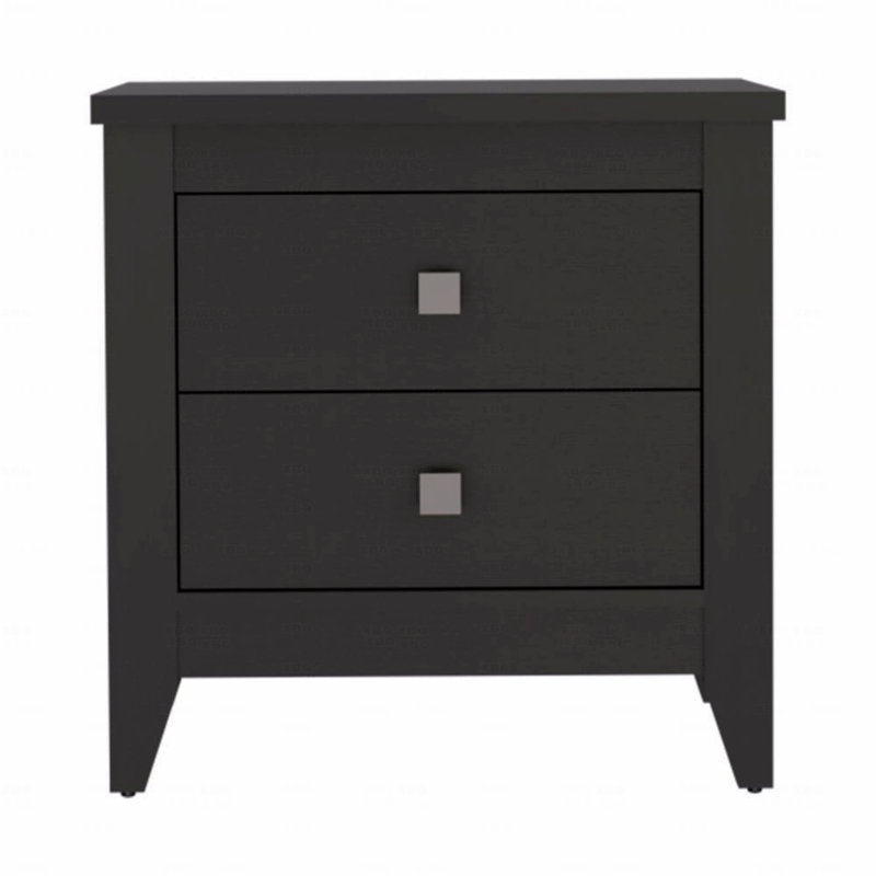 Table de chevet (table de chevet), table de bout, table d'appoint à deux tablettes, quatre pieds