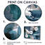 «Blue Sturdy Guardians Accents With White», reproduction d'art sur toile abstraite bleue-915553851-915553846-915553835