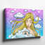Toile, "A Dreamy Ethereal Illustration" avec une silhouette sereine avec un long art mural-1608345234