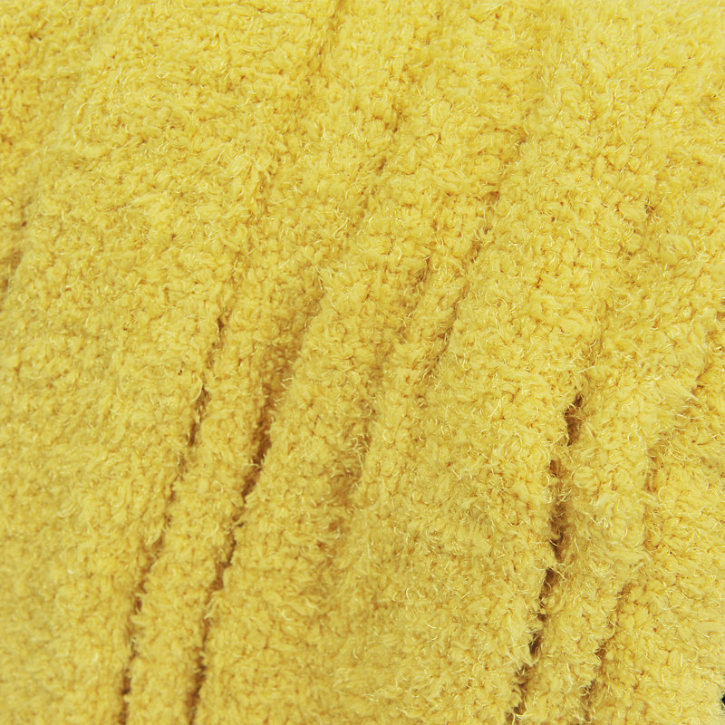 Mimosa Yellow Reversible Knitted Polyester Throw Blanket