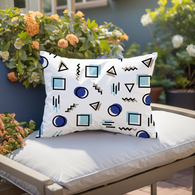 Prisma Abstract Reversible Indoor/Outdoor Lumbar Pillow