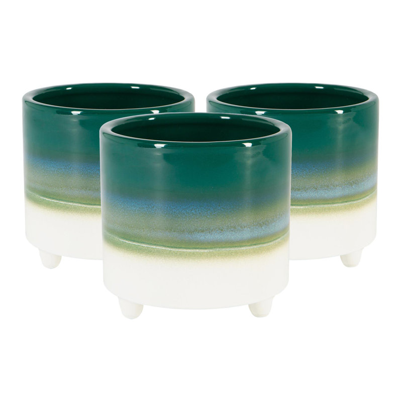 Ceramic Pot Planter, Green
