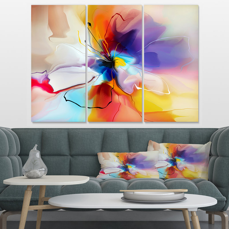 «Creative Flower in multiple colours», impression d'art graphique sur plusieurs pièces