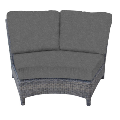 Bella Wicker Outdoor Sectional Wedge Chair