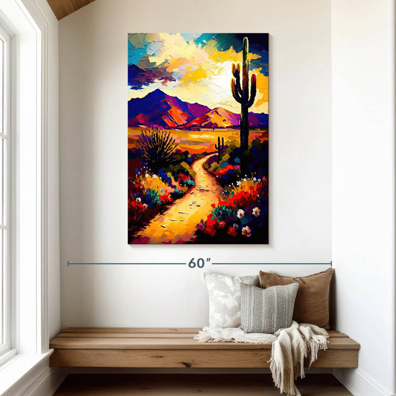Aime, désert de l'Arizona en fleurs, H 48 po x l 32 po