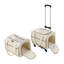 2-Layer Rolling Pet Carrier With Mesh Windows