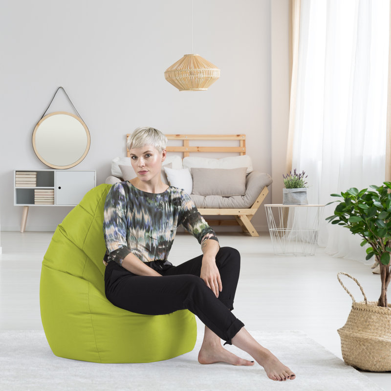 Fauteuil poire et méridienne standards Brava, Lime en polyester à 100 %