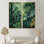 Jade, jungle épaisse, jungle de palmiers II - art mural vert