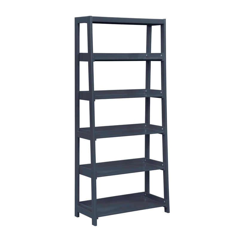 Modern Traditional Bookcase Sleek Finish Wooden Furniture 1Pc Display Rack, (5 tablettes) H 67 po x l 30,5 po x P 14 po