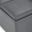 Avalon 35"W Upholstered Vegan Leather Modern Square Coffee Table Storage Ottoman with 4 Flip-Over Trays-1495768763-1585530778