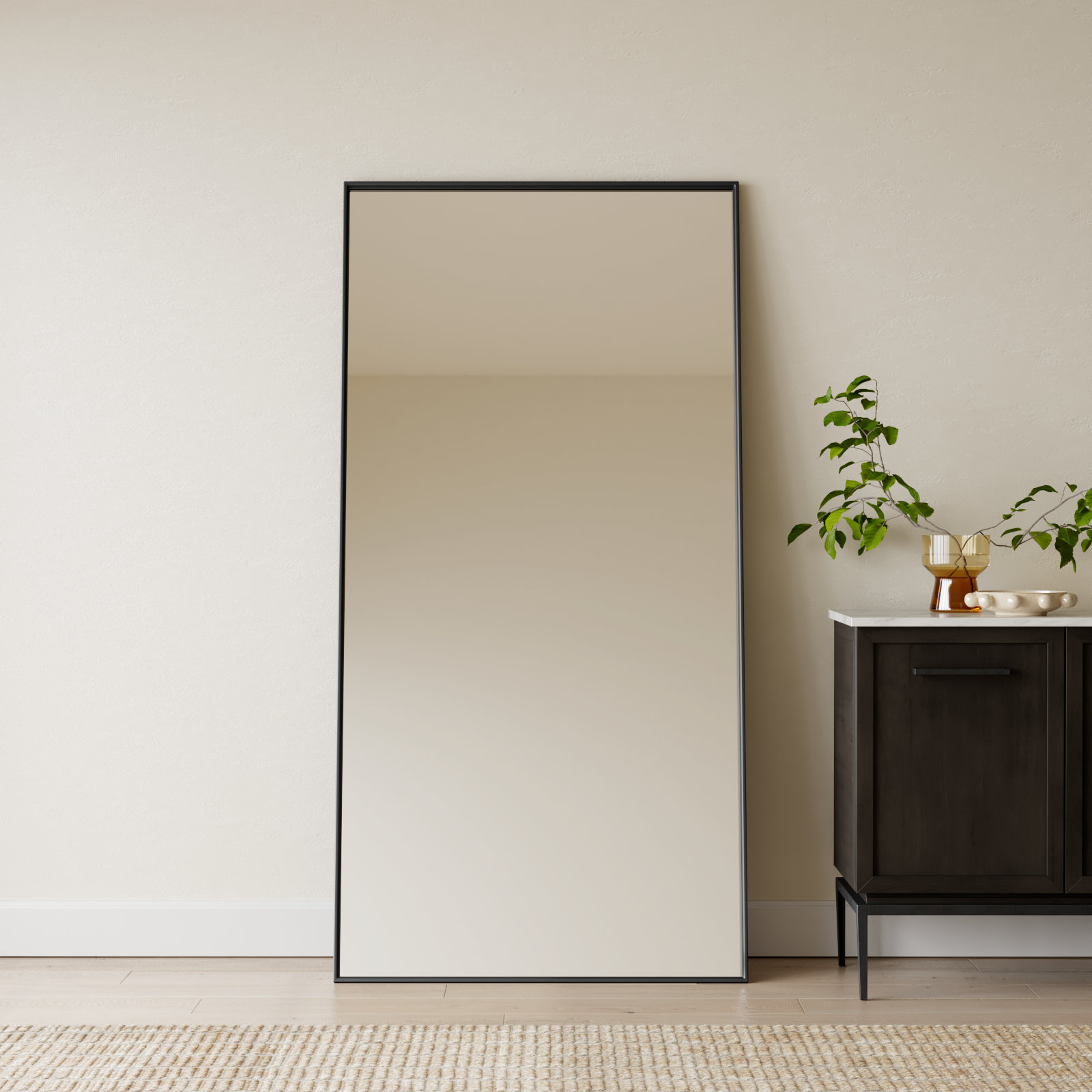 Sabine 36" Accent Mirror, 72" x 36", Black