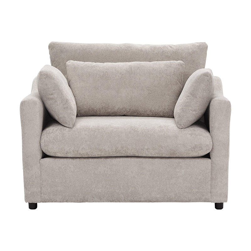 Fauteuil rembourré 52 po - fauve Downy, Downy fauve