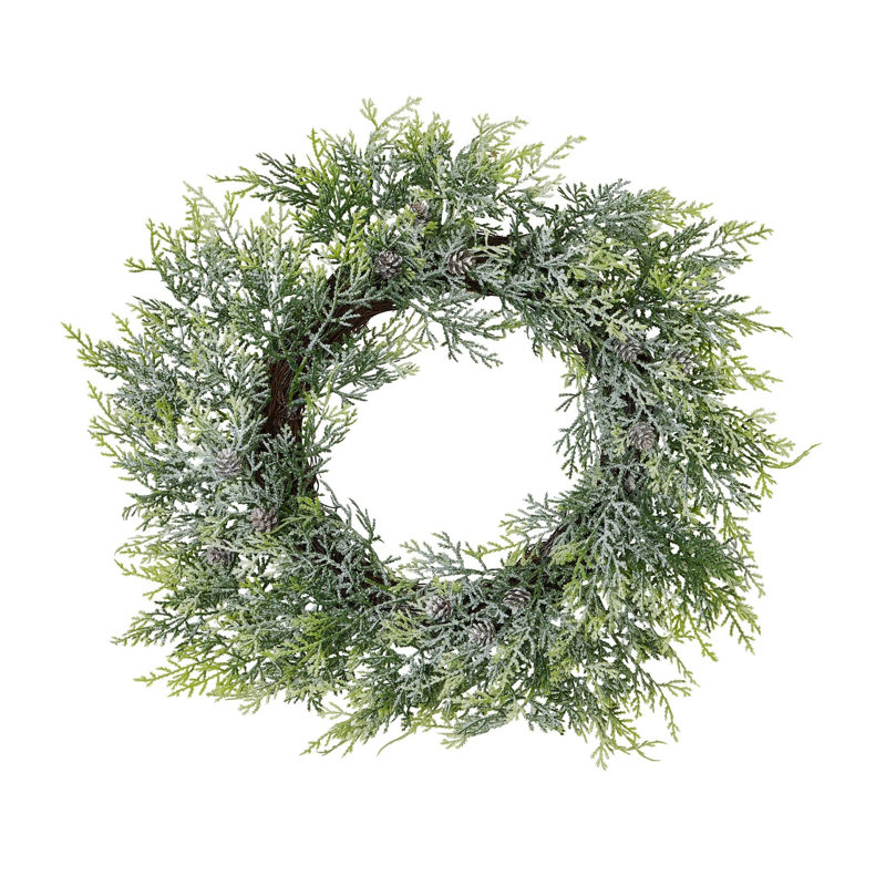 36 cm Feather Artificial Wreath