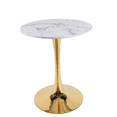 Table de salle à manger Tulip avec base à piédestal, 23,6 po, sièges 2
