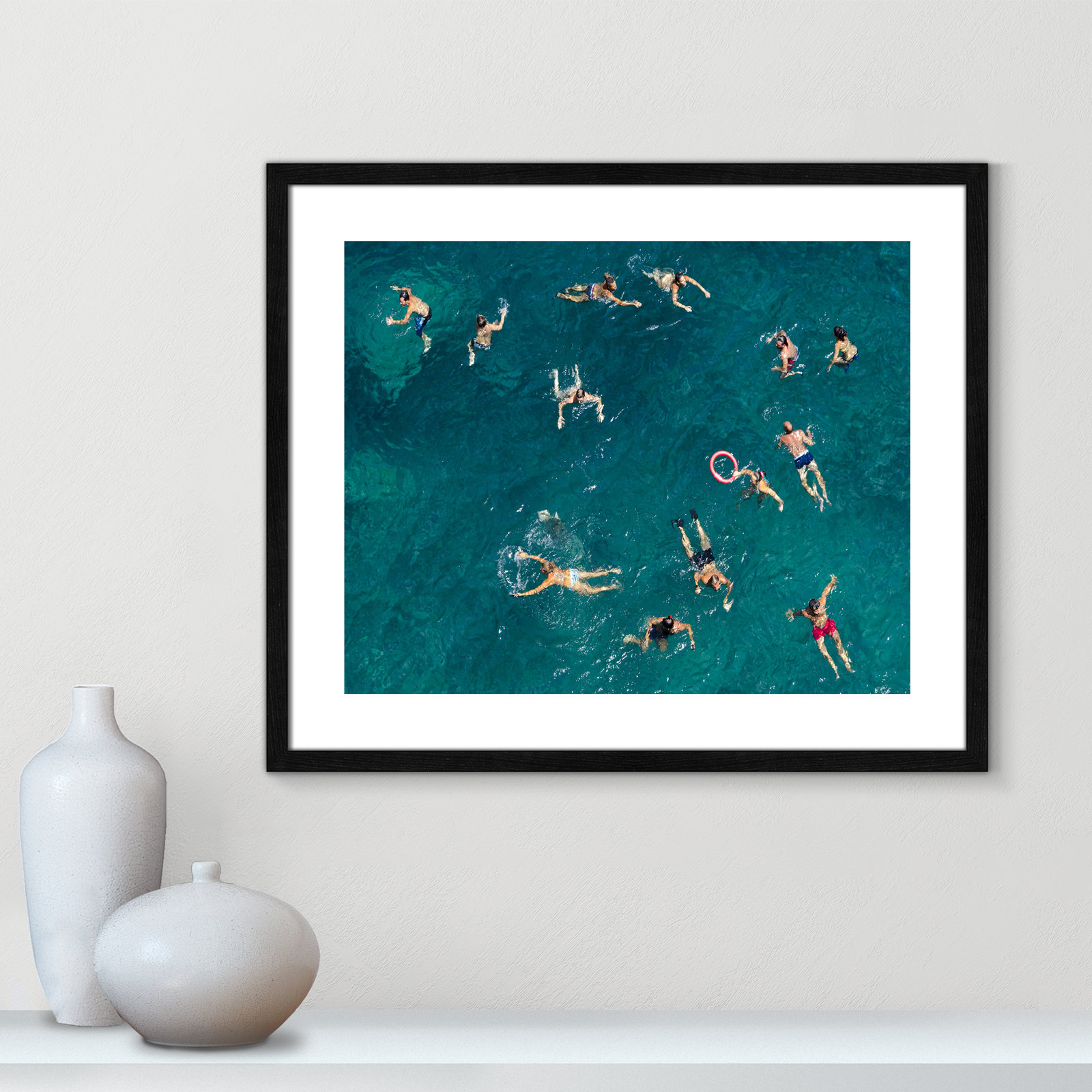 Norvell "Tonti" Print by Tonti, 21.5" H x 25.5" W x 0.75" D, Black Wood Framed Paper