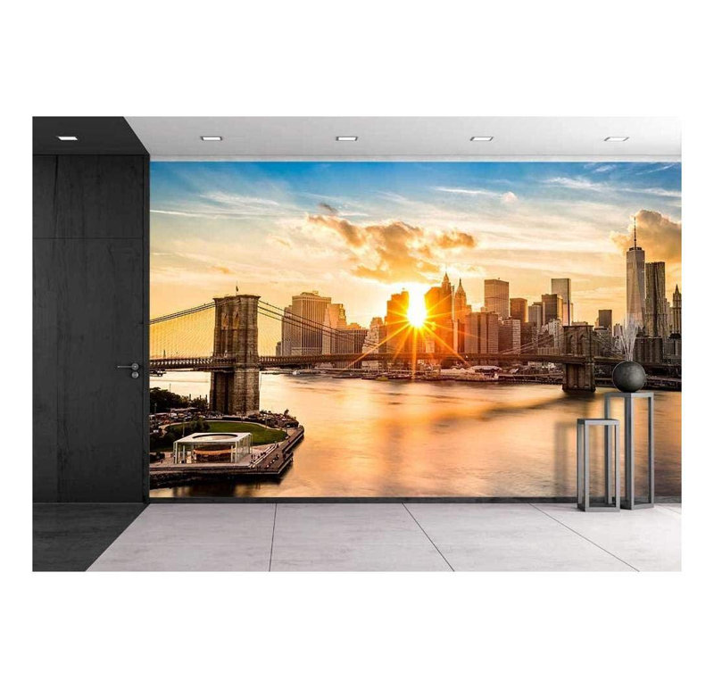 Modern City Buildings Border, 66" L x 96" W