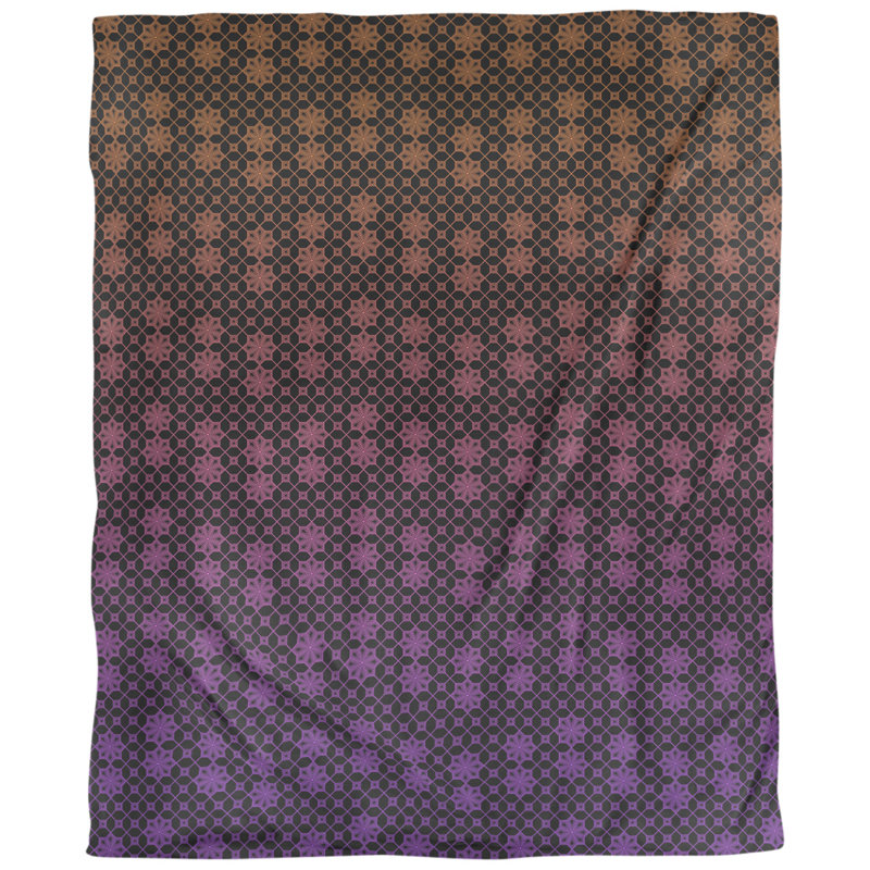 Housse de couette simple Katelyn Elizabeth, Polyester brossé, Housse de couette pour lit simple, Orange / mauve