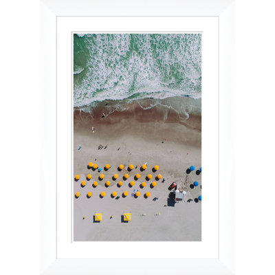 Yellow Umbrellas Framed Photographic Print