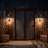 Outdoor Wall Lights, Porch Lights, Waterproof Outdoor Wall Sconce, Exterior Light Fixture Black with Clear Glass Shade for Garage Patio Front Door Balcony