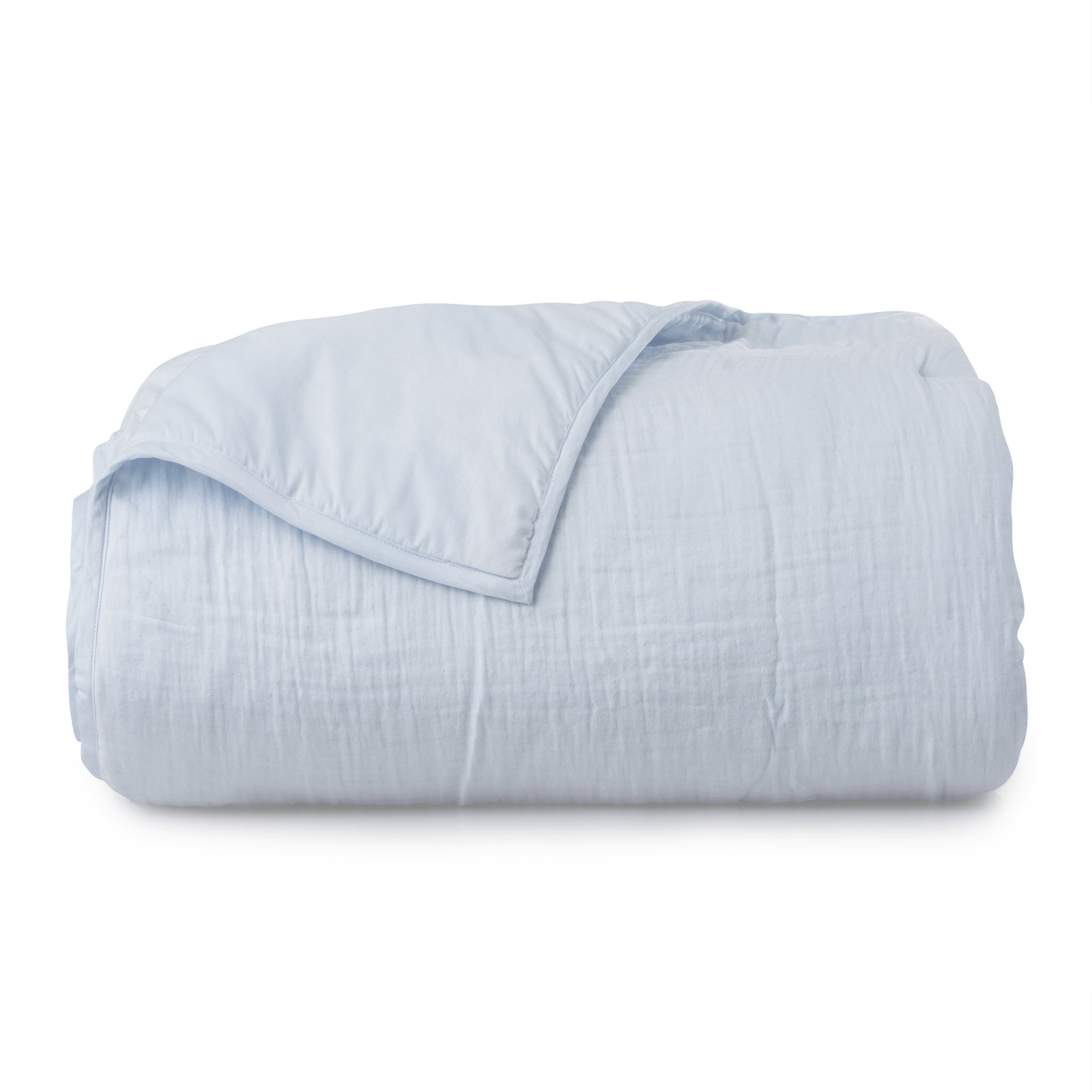 Alle Cotton Throw Blanket, Queen, Powder Blue