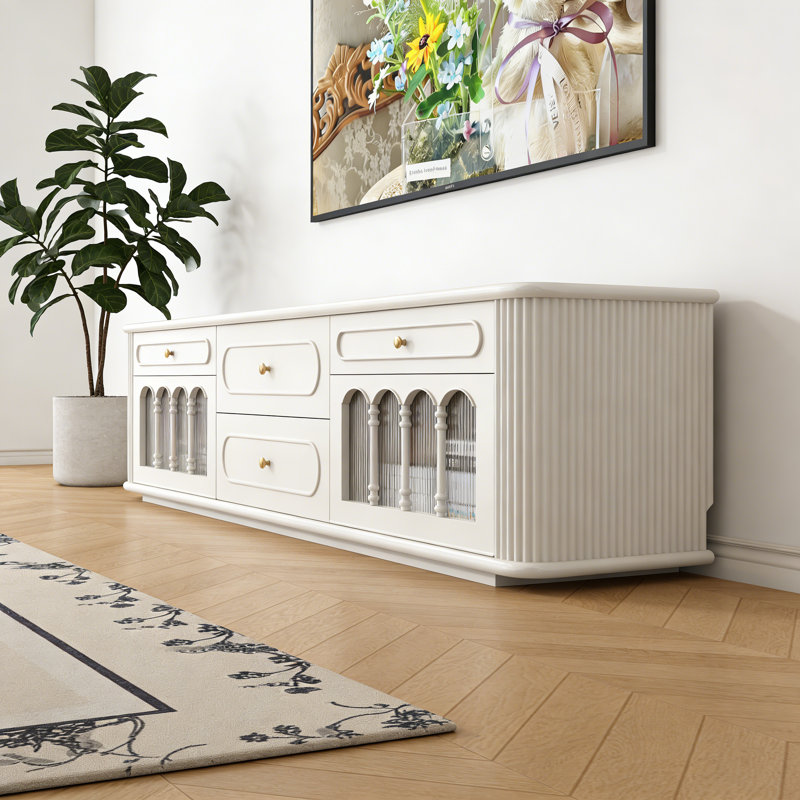 Modern and Simple Cream Style TV Cabinet, Off White