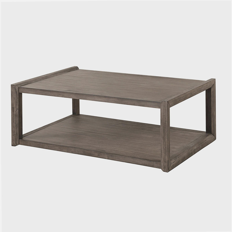 Table basse Avana, aucun assemblage requis, finition grège fumée