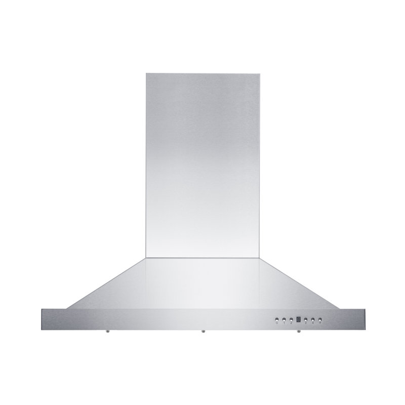 36" 400 CFM Convertible Island Range Hood, 36" W, Stainless Steel