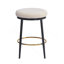 Ensemble de 2 tabourets de comptoir 24,75 po Modern, ensemble de 2 tabourets de comptoir blancs avec structure en fer, coussin éponge, repose-pieds, convient à la cuisine / chambre à coucher / salle à manger.