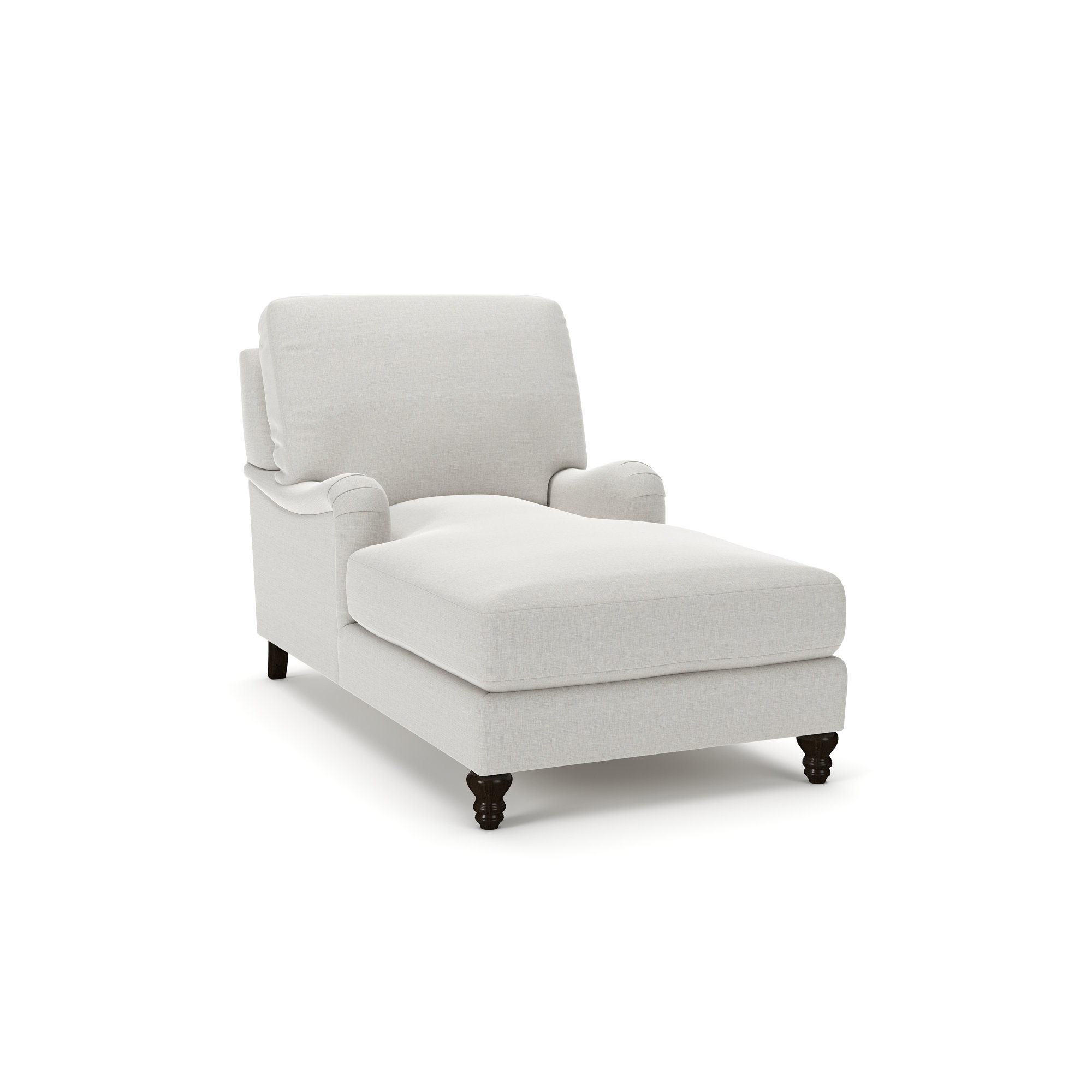 Walters Chaise, Drusky Ivory Sustain® Basketweave