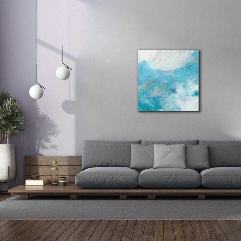  «Motion Of The Ocean 1» par Laura Gibson, art mural sur toile, 37 po x 37 po, H 37 po x l 37 po
