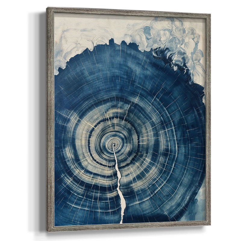 ABSTRACT Series CCV III, reproduction encadrée - bois massif, H 30 po x l 24 po