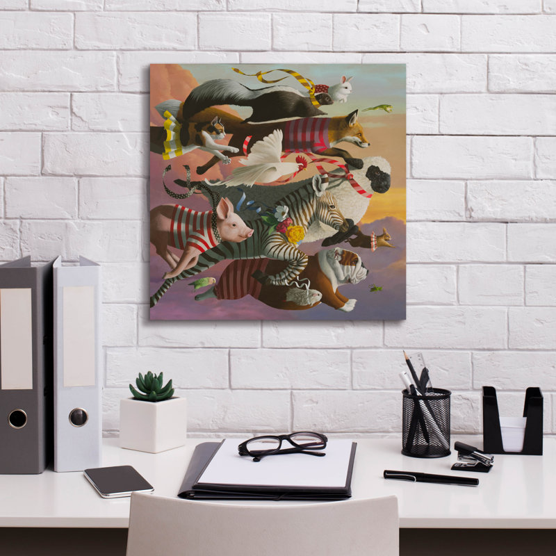 'Thick As Thieves'  by Heather Gauthier Art Canvas Wall Art, 18" H x 18" W