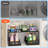 Extendable Under Sink Organizer, 2 Tier Pull Out Under Cabinet Organizer Shelf, Black Expandable Storage