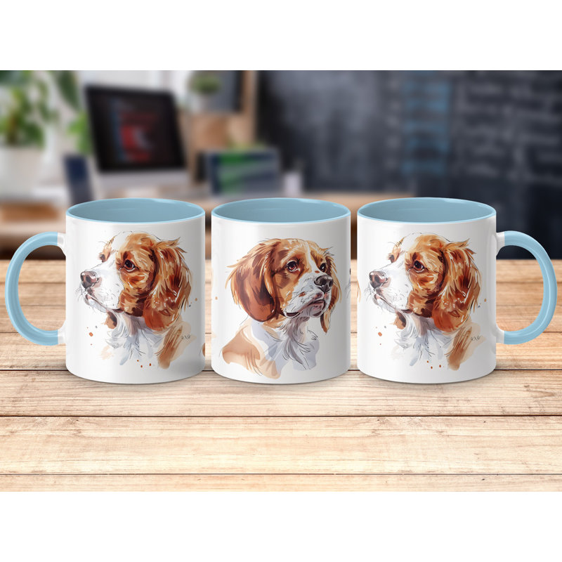 Ceramic Coffee Mug, 3, Light Blue