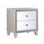 Table de chevet 1pc avec 2 tiroirs Glam Style