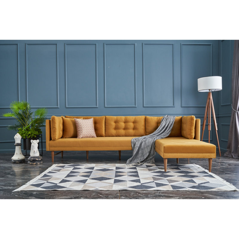Canapé modulaire Edony, Polyester 100 % doré