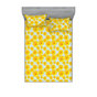 Bleu doux, jaune souci / floral