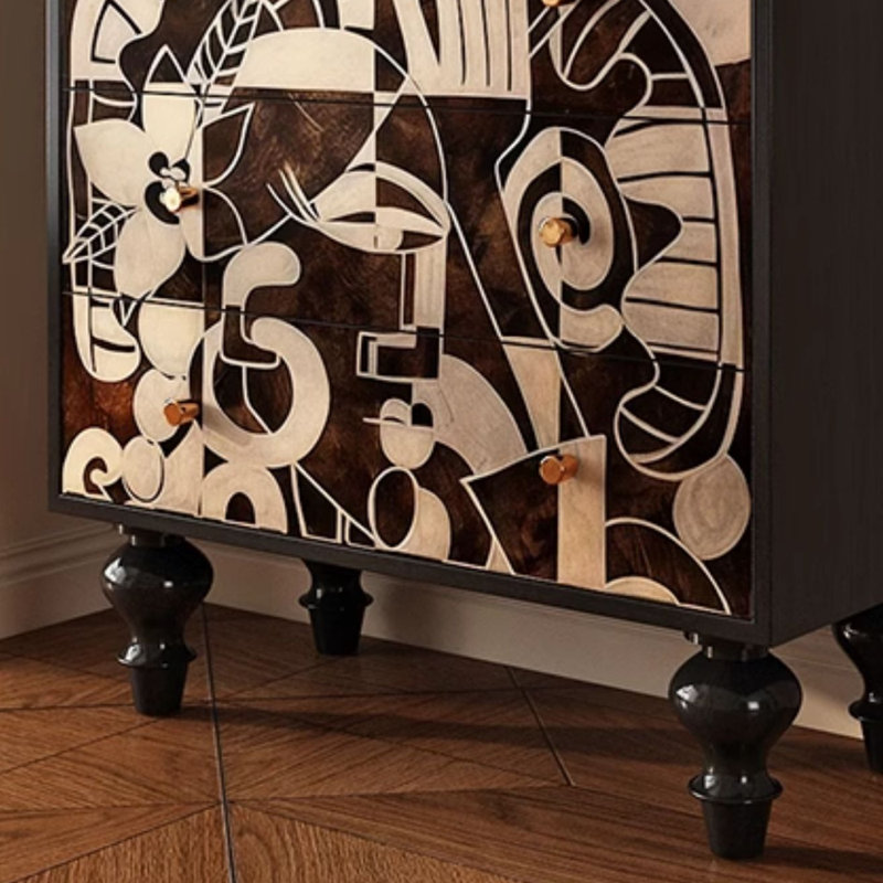 Painted drawer bookcase